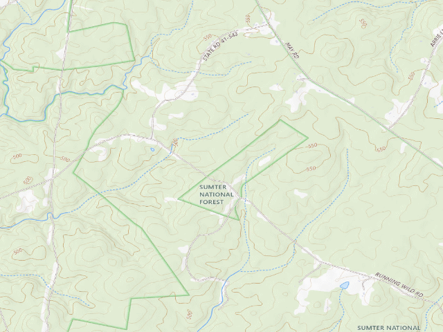 USGS topographic map of Boggy Campground