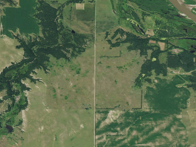 Aerial image of Bohemia Prairie WMA
