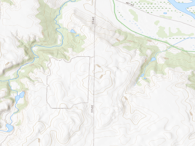 USGS topographic map of Bohemia Prairie WMA