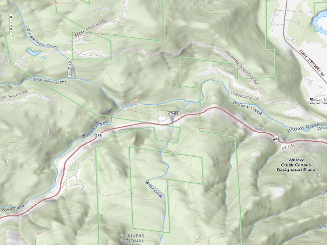 USGS topographic map of Boise Creek