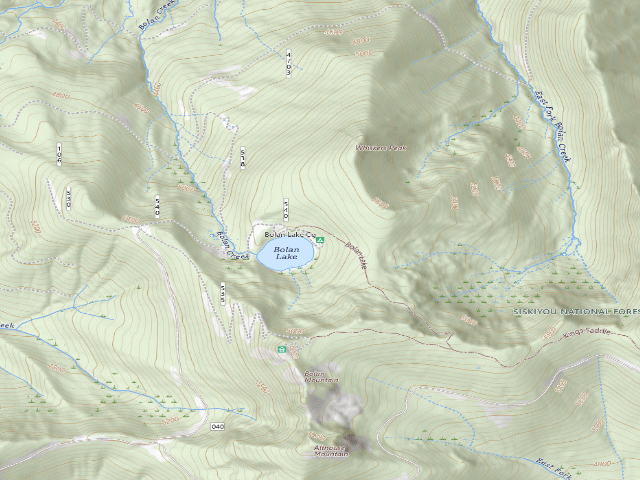 USGS topographic map of Bolan Lake Cg