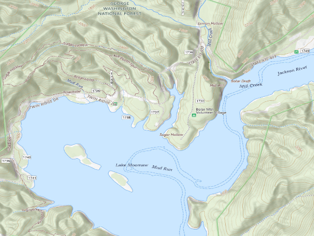 USGS topographic map of Bolar Mountain