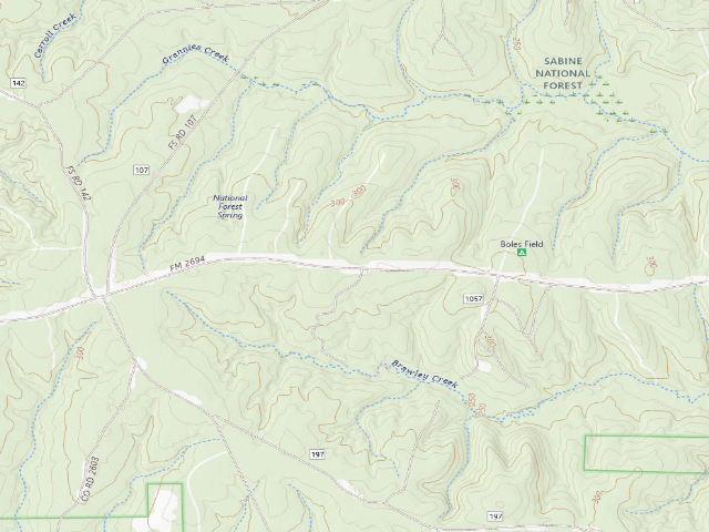 USGS topographic map of Boles Field Campground