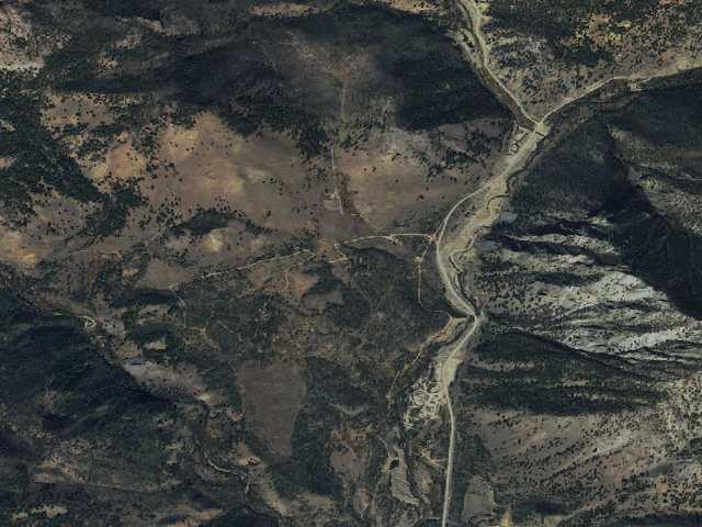 Aerial image of Bonanza Group Campground