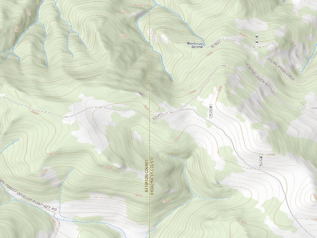 USGS topographic map of Bonanza Rd 621 007