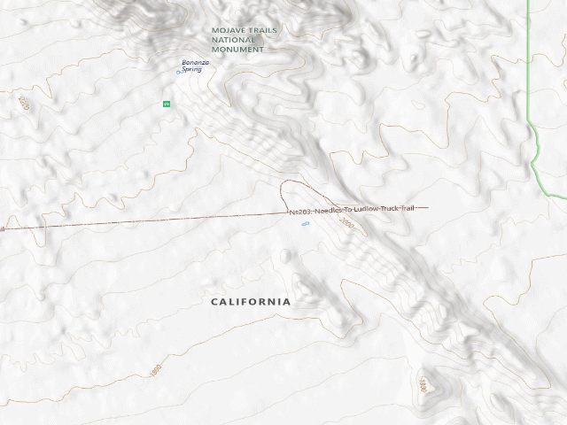 USGS topographic map of Bonanza Springs Watchable Wildlife Area