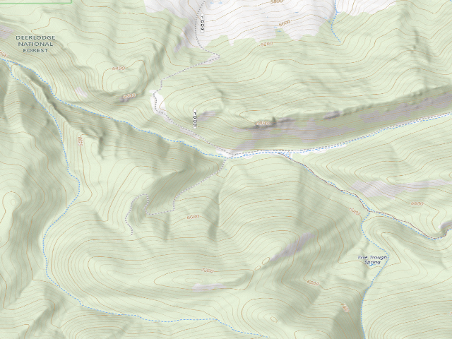 USGS topographic map of Bone Basin Perry Cyn-071
