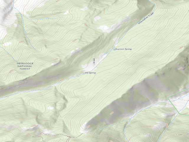 USGS topographic map of Bone Basin Perry Cyn-073