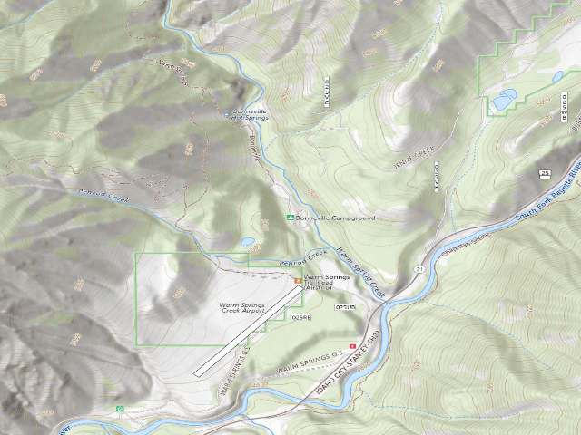 USGS topographic map of Bonneville Campground