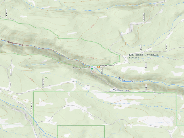 USGS topographic map of Bonney Crossing