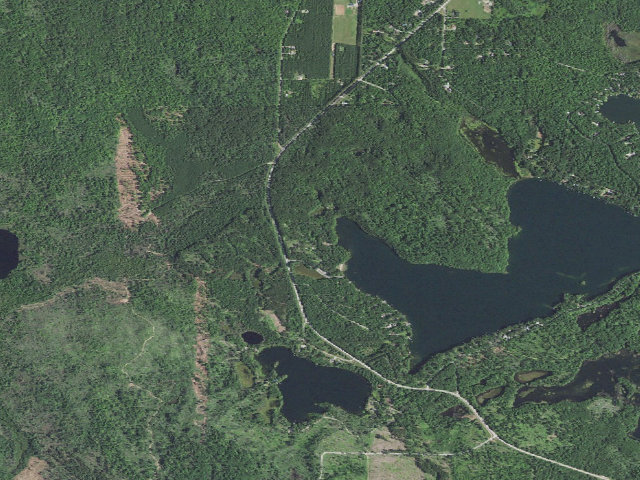 Aerial image of Boot Lake Campground