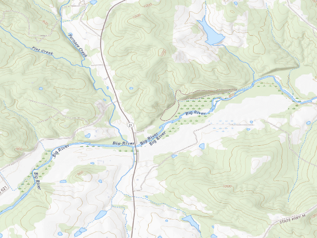 USGS topographic map of Bootleg Access