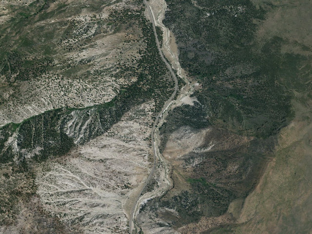 Aerial image of Bootleg Campground