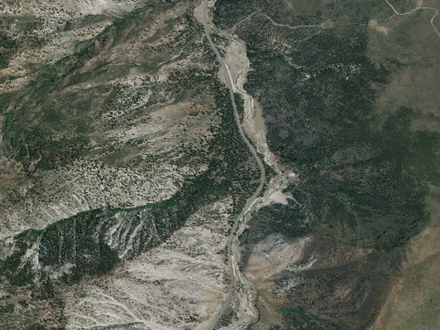 Aerial image of Bootleg Campground