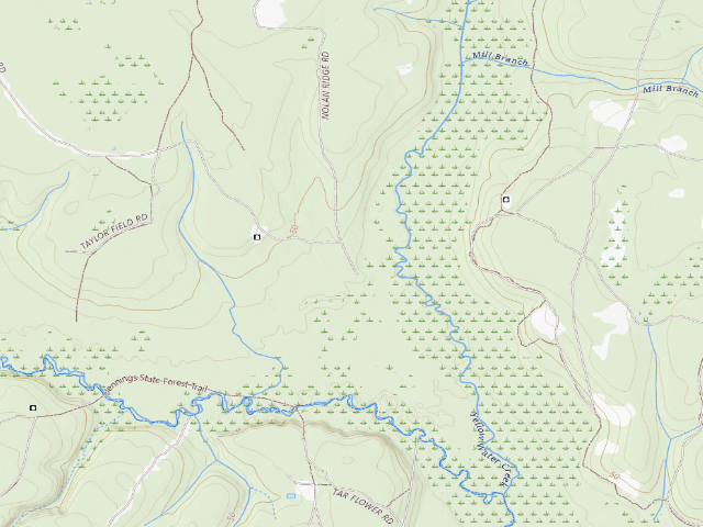 USGS topographic map of Bootleggers Campground