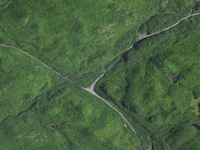 Aerial image of Boquet River Just East Of Jct. 9 & 73 Campsite [DEC #13935] (Giant Mountain Wilderness)