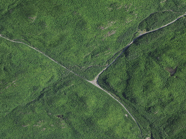 Aerial image of Boquet River Just East Of Jct. 9 & 73 Campsite [DEC #13934] (Giant Mountain Wilderness)