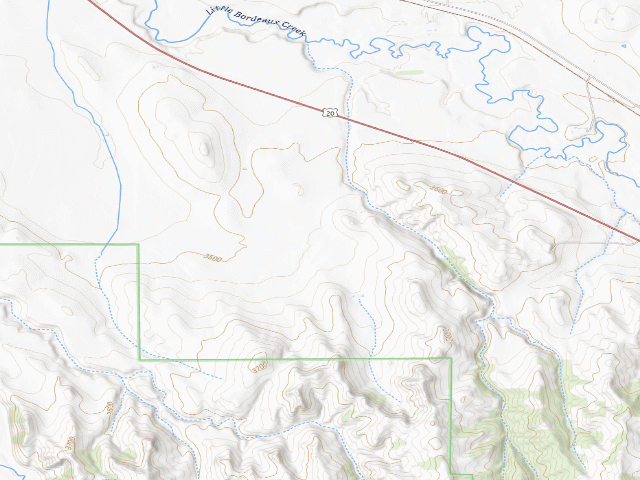 USGS topographic map of Bordeaux WMA
