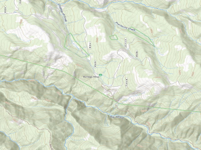 USGS topographic map of Borrego Mesa