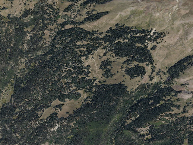 Aerial image of Bosman-Big John Flat Trailhead