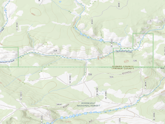 USGS topographic map of Boswell Creek