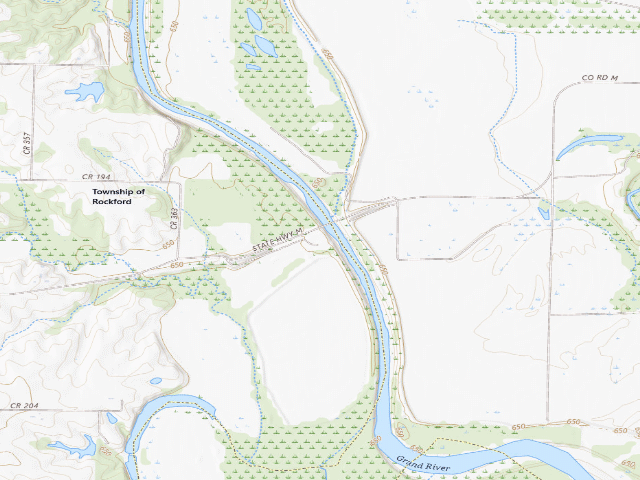 USGS topographic map of Bosworth Access