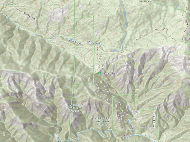 USGS topographic map of Bottchers Gap