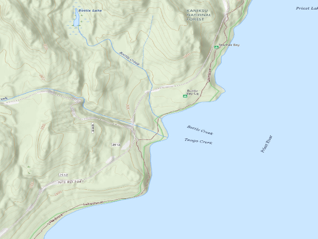USGS topographic map of Bottle Bay-002