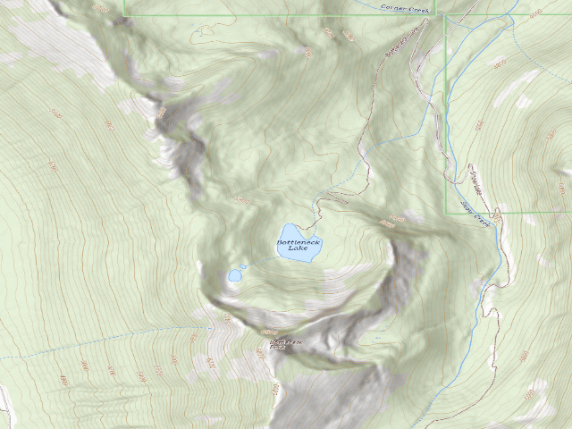 USGS topographic map of Bottleneck Lake