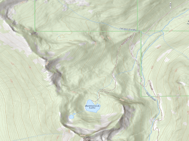USGS topographic map of Bottleneck Lake