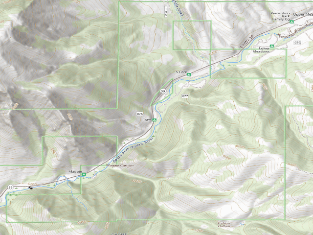 USGS topographic map of Botts Campground