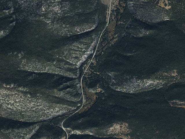 Aerial image of Boulder Creek Trailhead