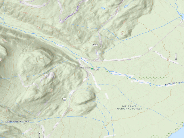USGS topographic map of Boulder Creek