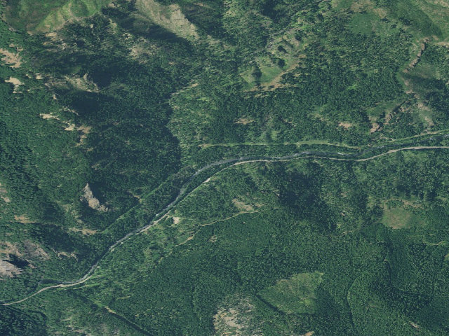 Aerial image of Boulder Flat Campground And Raft Launch