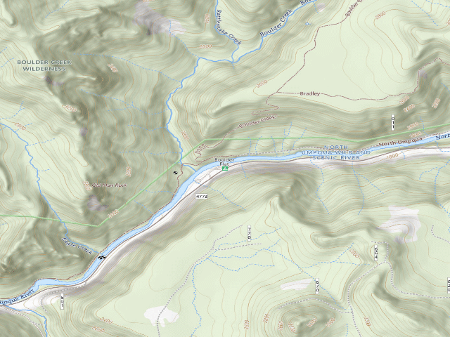 USGS topographic map of Boulder Flat Campground And Raft Launch