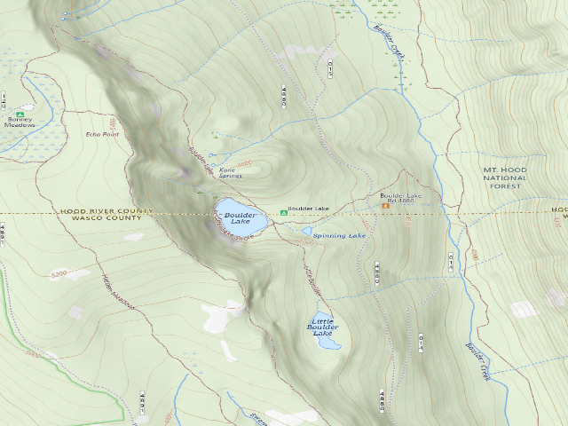 USGS topographic map of Boulder Lake
