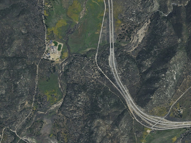 Aerial image of Boulder Oaks Campground