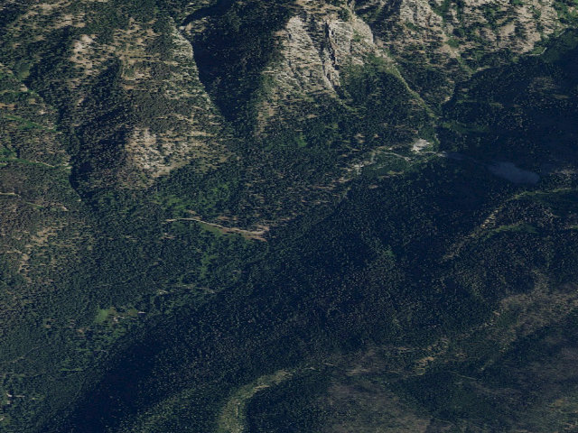 Aerial image of Boulder Park Campground