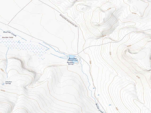 USGS topographic map of Boulder Reservoir