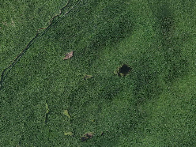 Aerial image of Boulder Rock Campsite (Wilcox Lake Wild Forest)