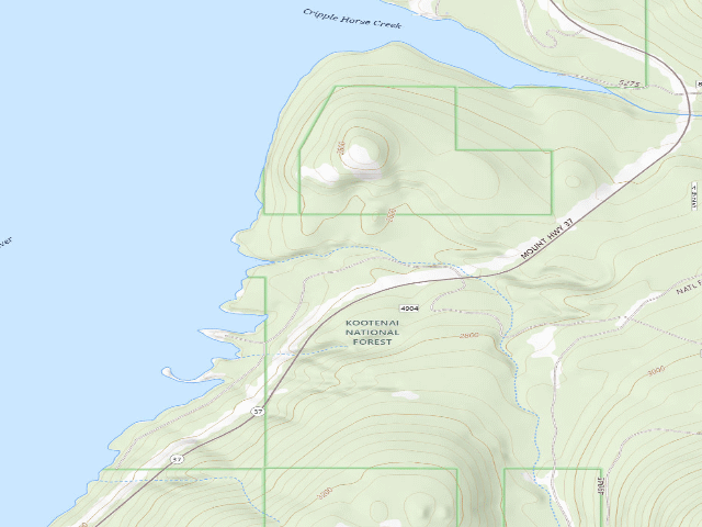 USGS topographic map of Boundary Mtn Site 1