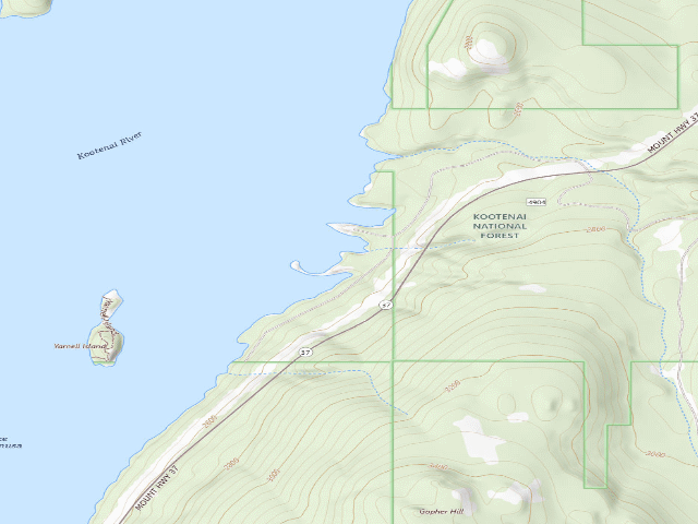 USGS topographic map of Boundary Mtn Site 7