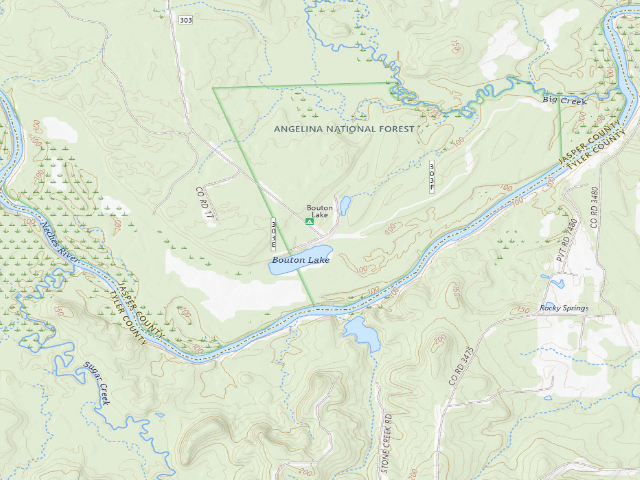 USGS topographic map of Bouton Lake Campground