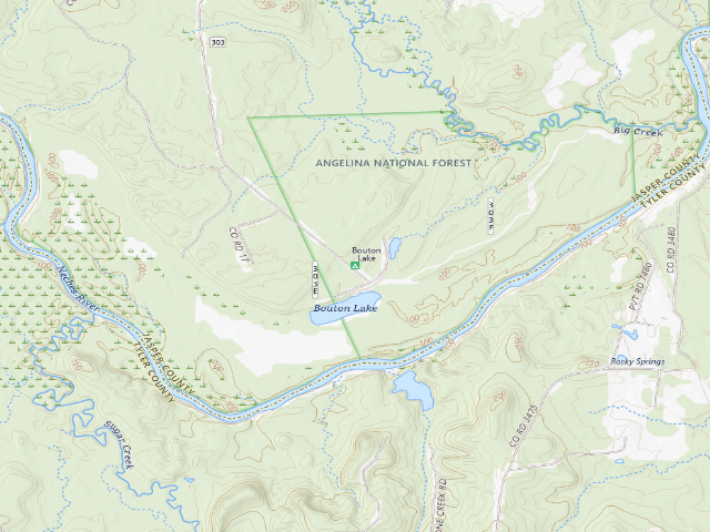USGS topographic map of Bouton Lake