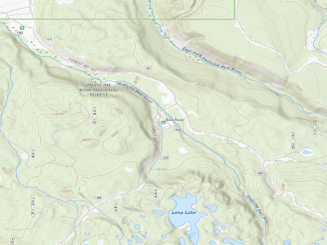 USGS topographic map of Bow River