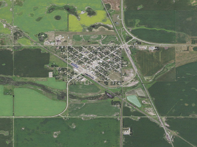 Aerial image of Bowbells City Park Campground (Bowbells)
