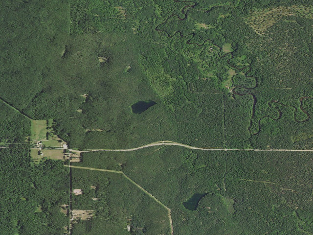 Aerial image of Bowman Lake Campground