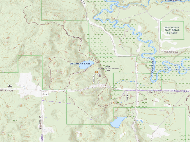 USGS topographic map of Bowman Lake Campground