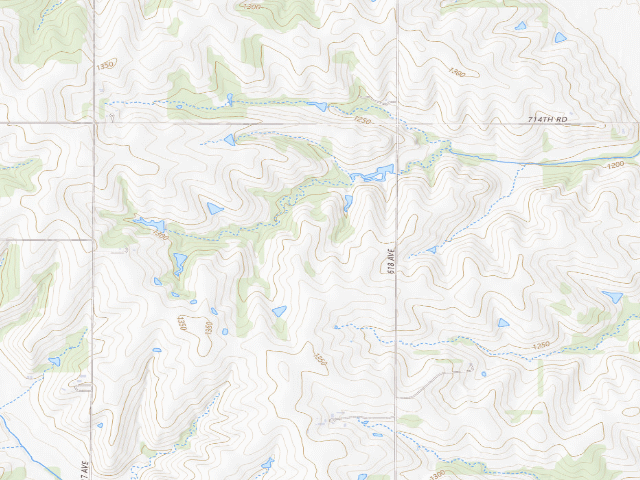 USGS topographic map of Bowwood WMA
