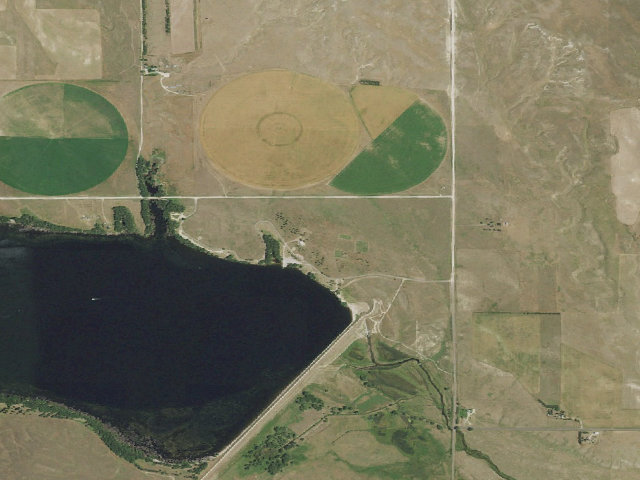 Aerial image of Box Butte Reservoir SRA